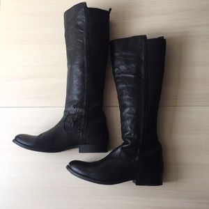 Frye black knee high boots size 10
